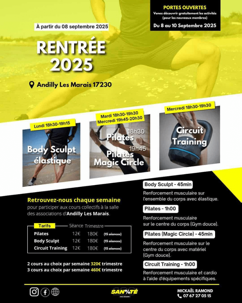 Cours collectif sport Andilly